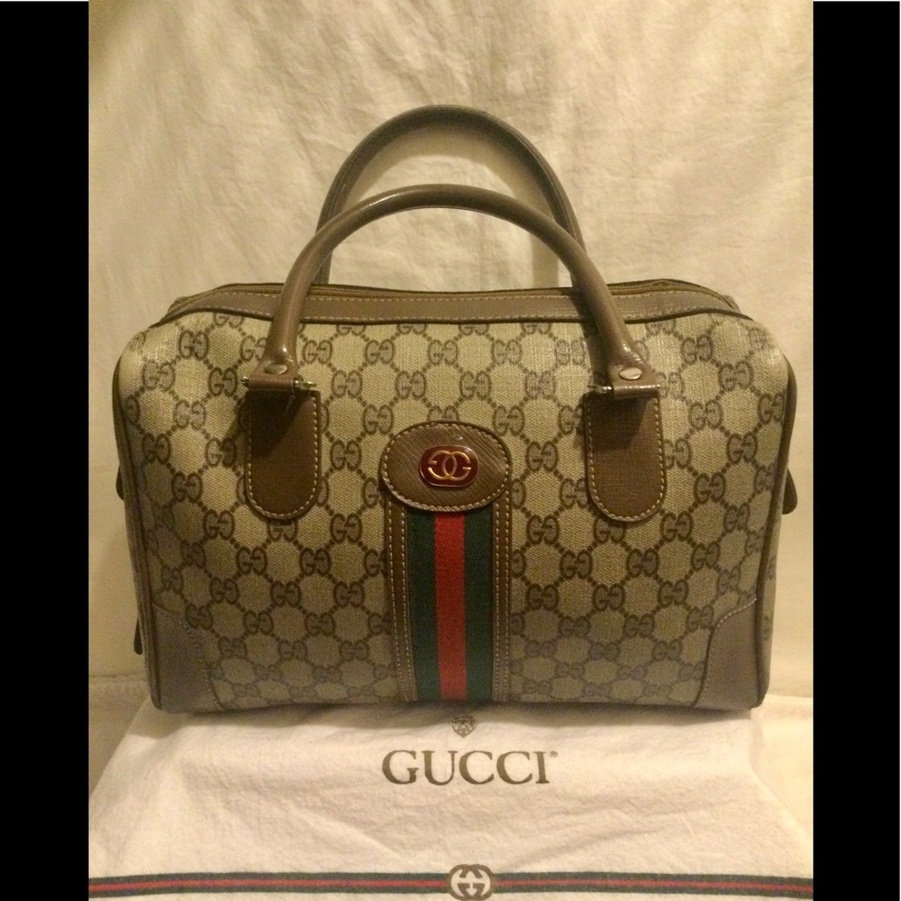 AUTHENTIC GUCCI BOSTON LEATHER BAG